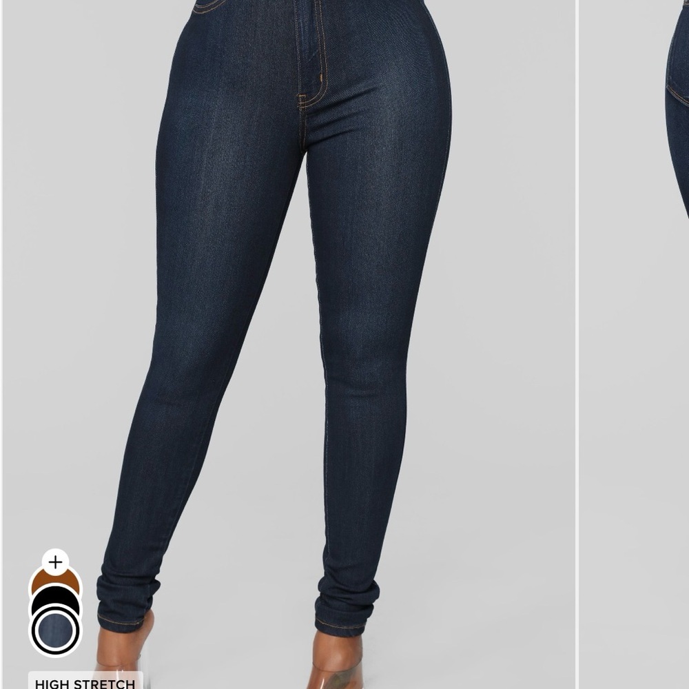 Fashion Nova Dark Blue Skinny Jeans